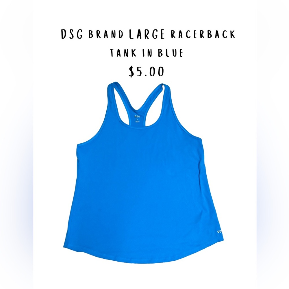 DSG Blue Sleeveless Relaxed Tank Top